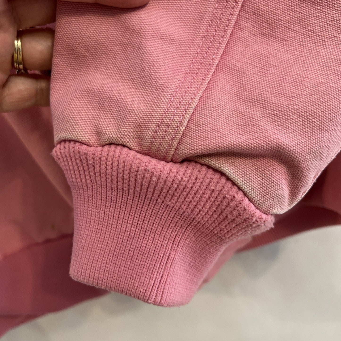 Carhartt Active Jacket Quilt Lined Women’s L WJ130 PKR Pink Rose Hooded Canvas