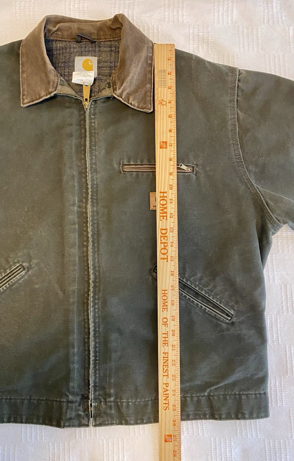 VTG Carhartt Detroit Blanket-Lined Jacket # J97 MOS Moss Green, Men’s Size XL.