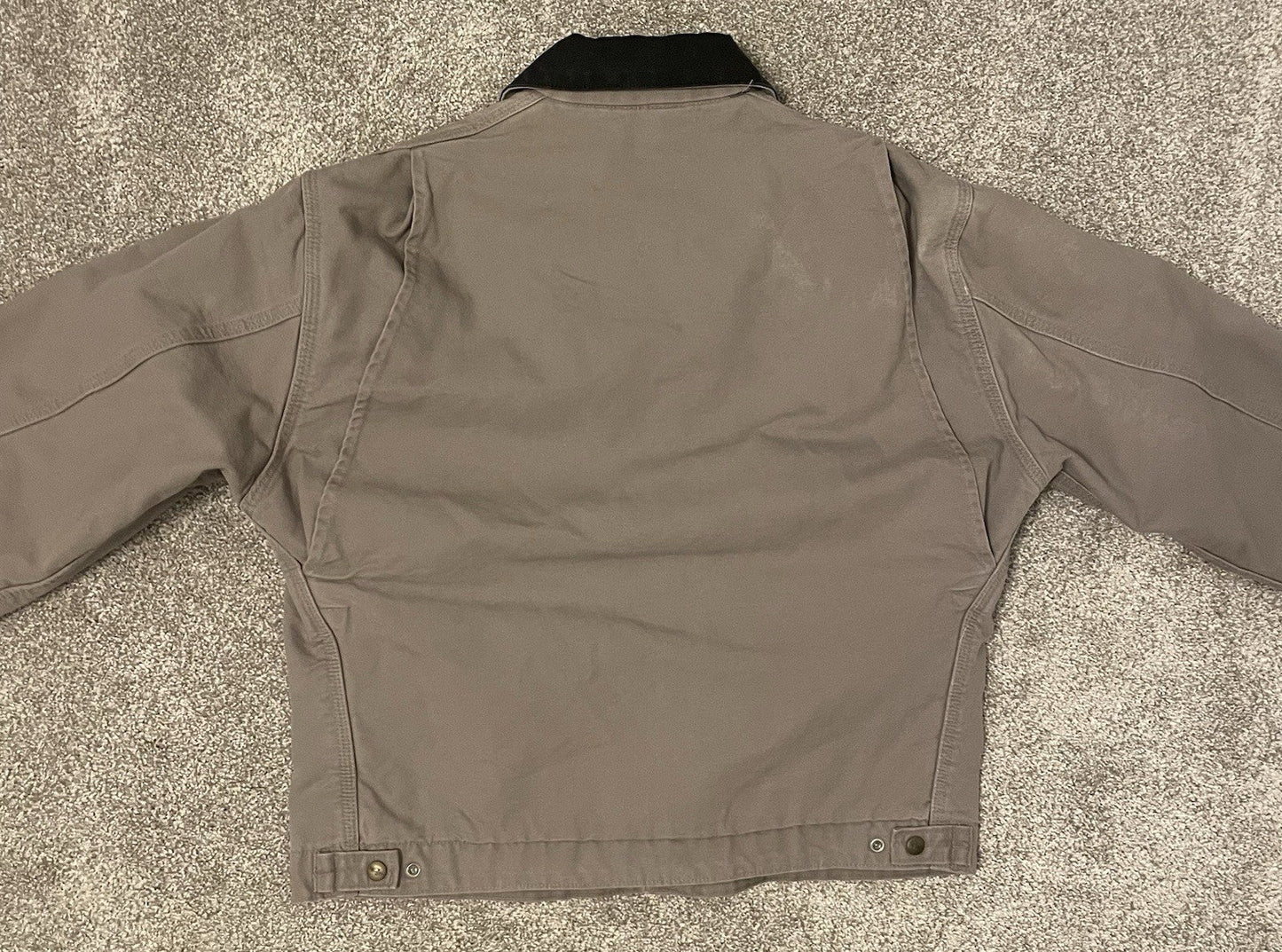 Carhartt Vintage Cement Grey Detroit Jacket J76 CMT Washed Sandstone Duck Large