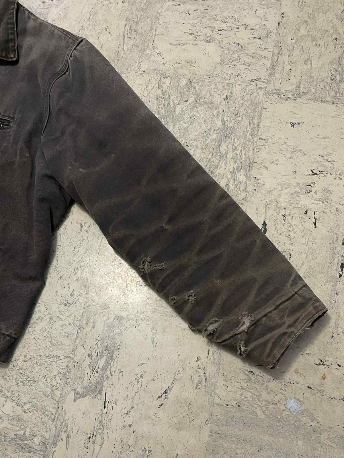 Vintage Carhartt Grey Distressed Detroit Jacket J97 PTL Size XL Blanket Lined