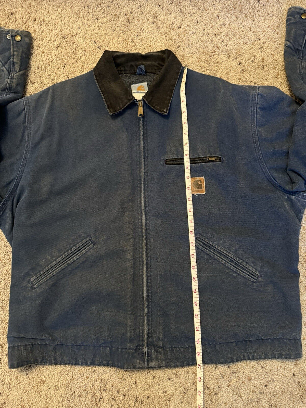 Vintage Carhartt J65 BLU Detroit Jacket blue Size XL RARE Blanket Lined